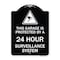 Signmission This Garage Is Protected by 24 Hour Surveillance System Heavy-Gauge Alum Sign, 24" H, BW-1824-22817 A-DES-BW-1824-22817 - alternate 1